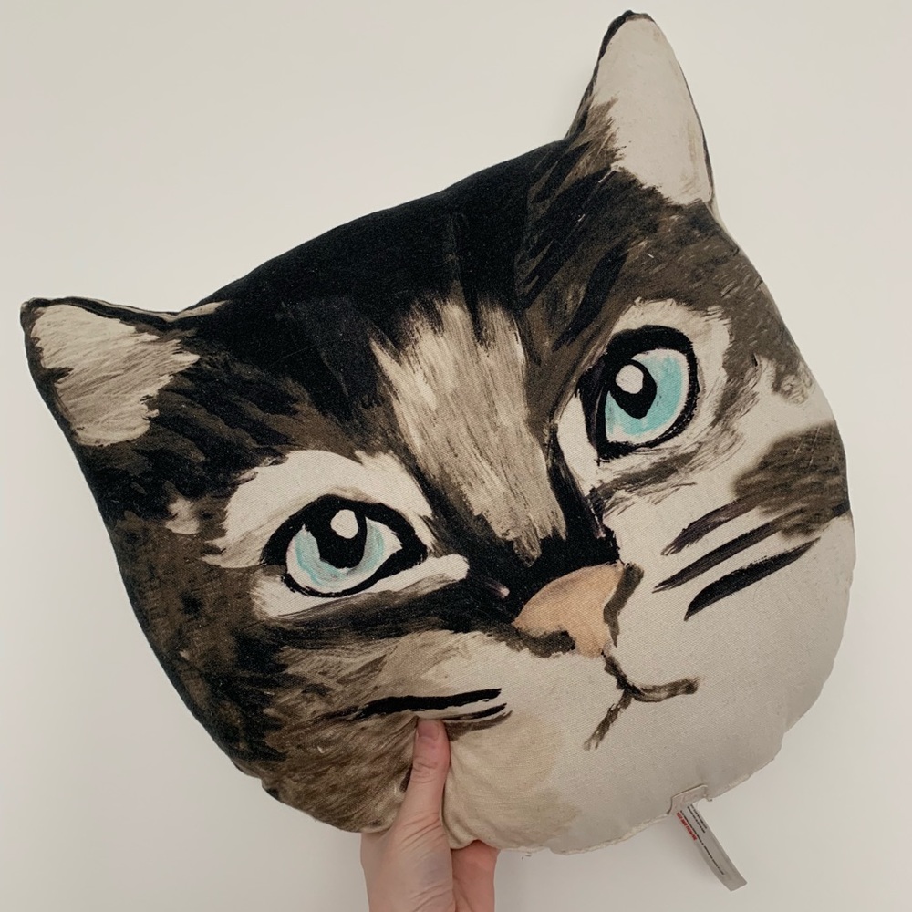 Urban Outfitters Plum and Bow Cat Pillow